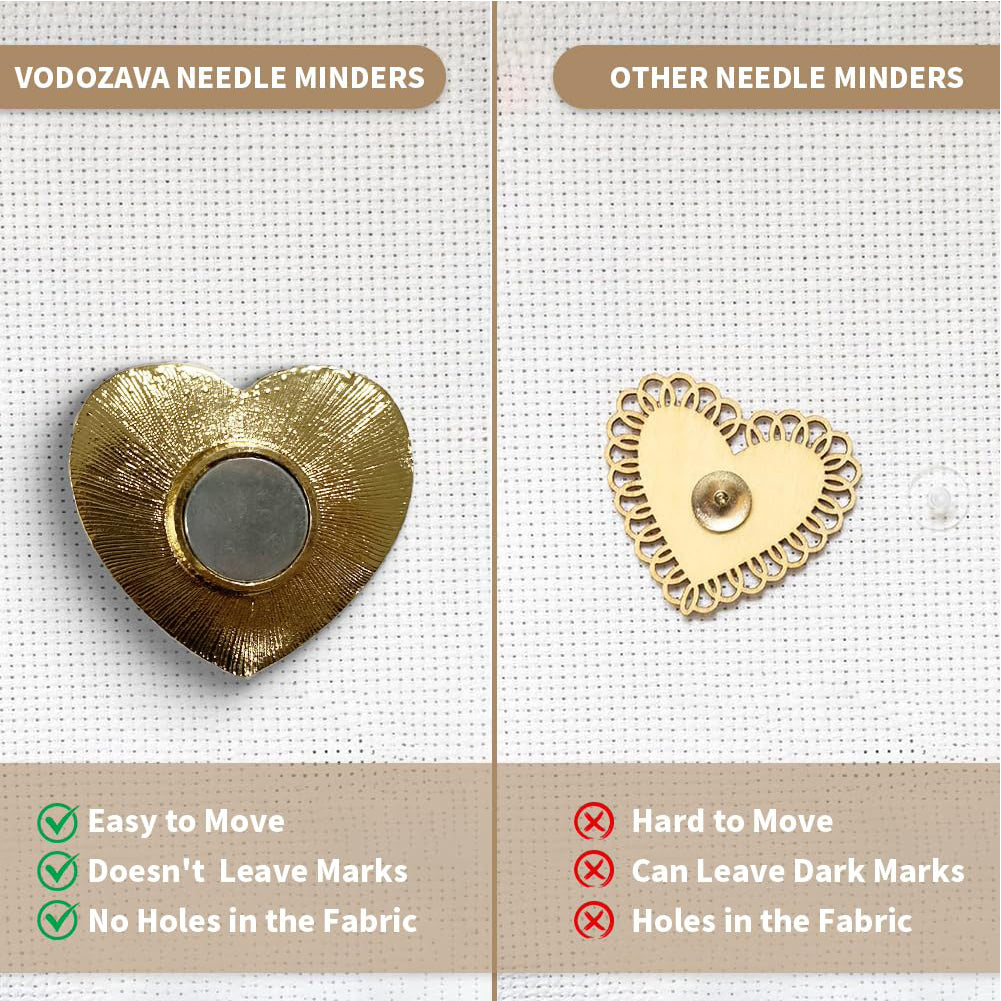 Cross Stitch Needle Minder Magnetic Needle Nanny for Fridge Decor (Heart)