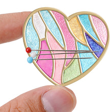 Load image into Gallery viewer, Cross Stitch Needle Minder Magnetic Needle Nanny for Fridge Decor (Heart)

