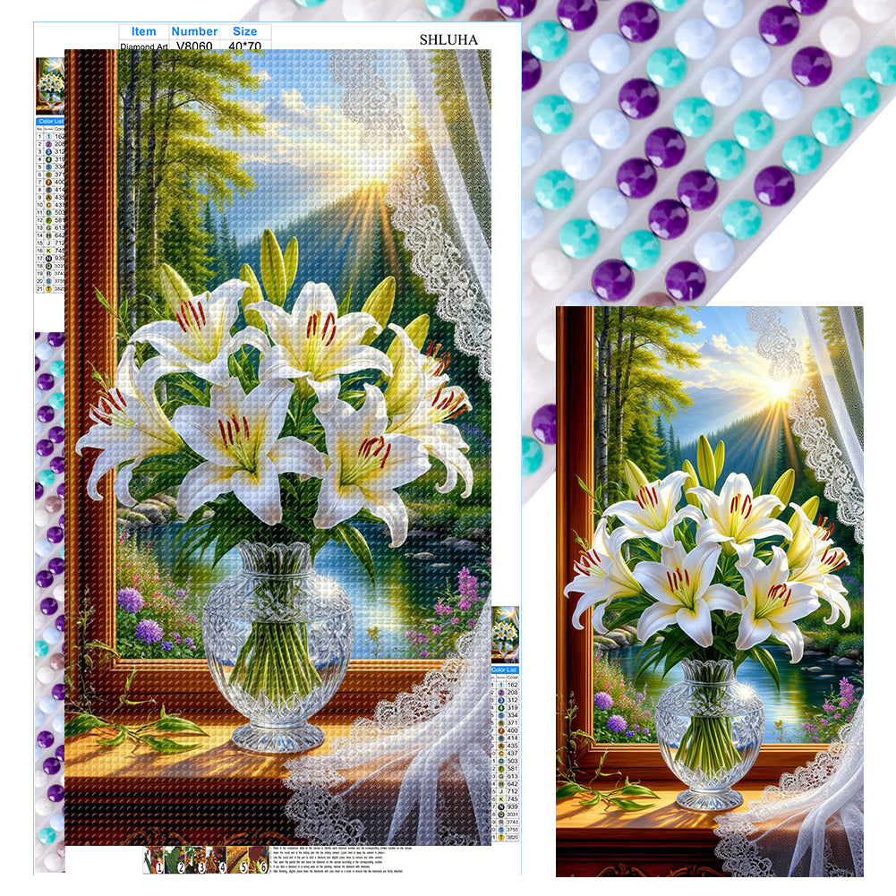 Lily 40*70CM(Canvas) Full Round Drill Diamond Painting