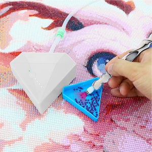 Diamond Aid Tool Portable Vacuum Diamond Painting Pen Kit for DIY (White)
