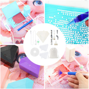 Diamond Aid Tool Portable Vacuum Diamond Painting Pen Kit for DIY (White)