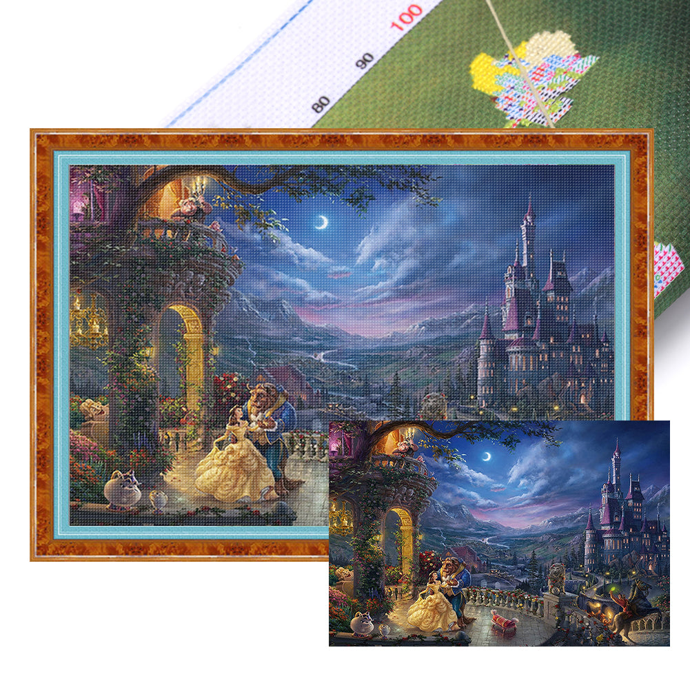 Beauty And The Wild Beasts - 80*55CM 18CT Stamped Cross Stitch