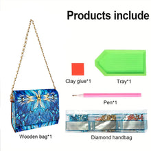 Load image into Gallery viewer, DIY Diamond Art Wooden Coin Pouch 5D Diamond Painting Crystal Rhinestone Purse
