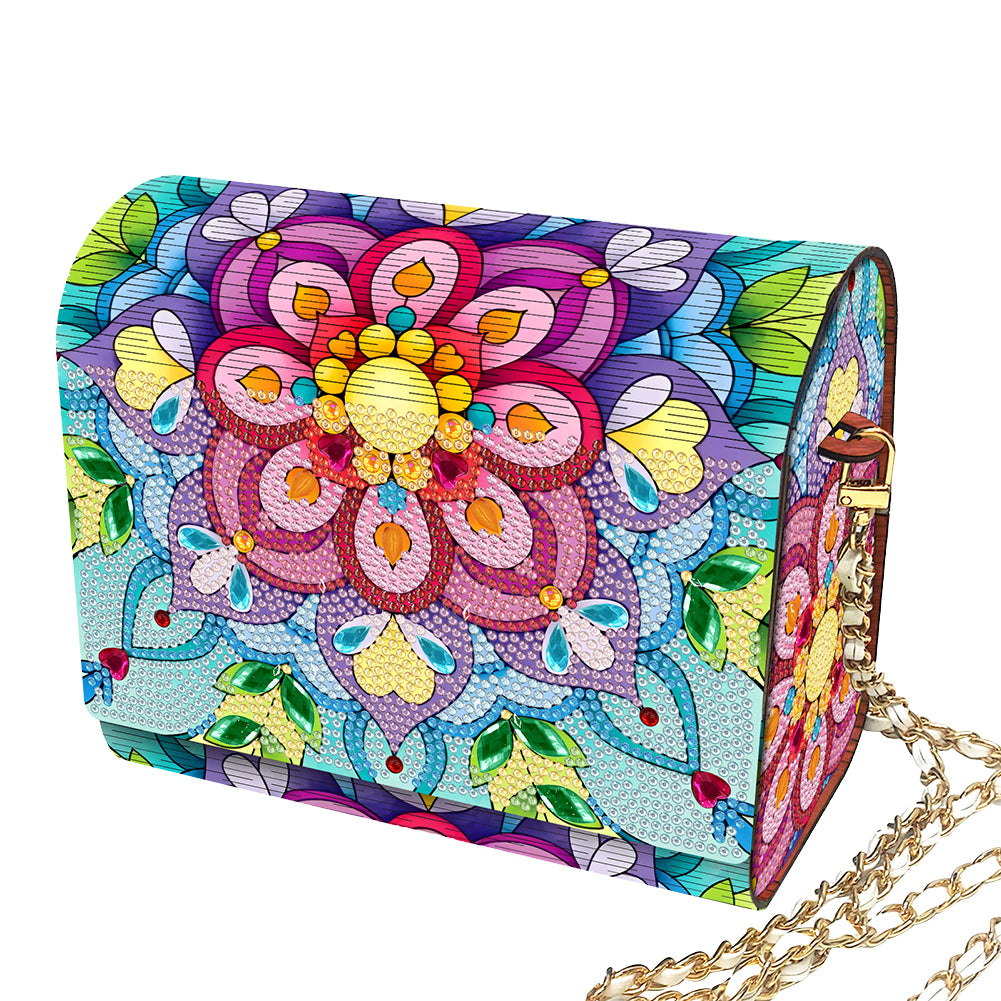DIY Diamond Art Wooden Coin Pouch 5D Diamond Painting Crystal Rhinestone Purse