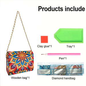 DIY Diamond Art Wooden Coin Pouch 5D Diamond Painting Crystal Rhinestone Purse