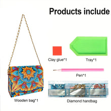 Load image into Gallery viewer, DIY Diamond Art Wooden Coin Pouch 5D Diamond Painting Crystal Rhinestone Purse
