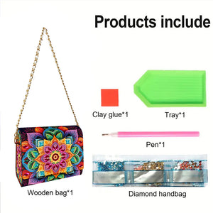 DIY Diamond Art Wooden Coin Pouch 5D Diamond Painting Crystal Rhinestone Purse