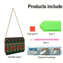 Load image into Gallery viewer, DIY Diamond Art Wooden Coin Pouch 5D Diamond Painting Crystal Rhinestone Purse
