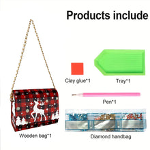Load image into Gallery viewer, DIY Diamond Art Wooden Coin Pouch 5D Diamond Painting Crystal Rhinestone Purse
