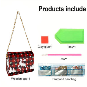 DIY Diamond Art Wooden Coin Pouch 5D Diamond Painting Crystal Rhinestone Purse
