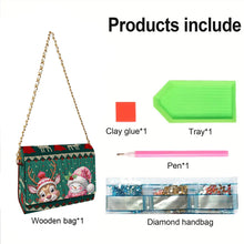 Load image into Gallery viewer, DIY Diamond Art Wooden Coin Pouch 5D Diamond Painting Crystal Rhinestone Purse
