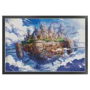 Castle In The Sky - 79*56CM 14CT Stamped Cross Stitch (Xiaobai Brand)