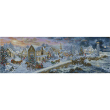 Load image into Gallery viewer, Seaside Christmas Town - 117*46CM 14CT Stamped Cross Stitch (Xiaobai Brand)
