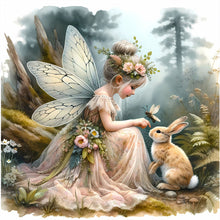 Load image into Gallery viewer, Forest Fairy And Rabbit - 40*40CM 14CT Stamped Cross Stitch
