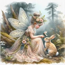 Load image into Gallery viewer, Forest Fairy And Rabbit - 40*40CM 14CT Stamped Cross Stitch
