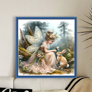 Forest Fairy And Rabbit - 40*40CM 14CT Stamped Cross Stitch