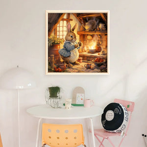 Kitchen Rabbit - 40*40CM 14CT Stamped Cross Stitch