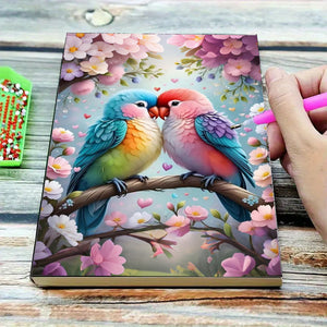 5D DIY Diamond Art Painting Notebook Kit Crystal Notepad Sketchbook for Birthday