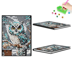 5D DIY Diamond Art Painting Notebook Kit Crystal Notepad Sketchbook for Birthday