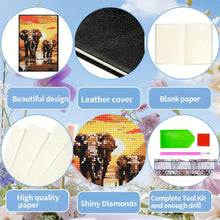 Load image into Gallery viewer, 5D DIY Diamond Art Painting Notebook Kit Crystal Notepad Sketchbook for Birthday
