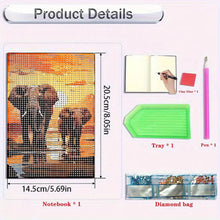 Load image into Gallery viewer, 5D DIY Diamond Art Painting Notebook Kit Crystal Notepad Sketchbook for Birthday
