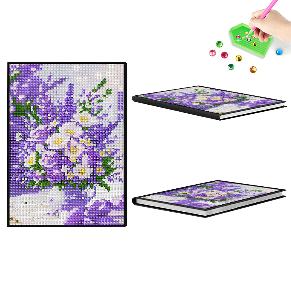 5D DIY Diamond Art Painting Notebook Kit Crystal Notepad Sketchbook for Birthday
