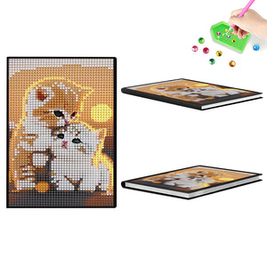 5D DIY Diamond Art Painting Notebook Kit Crystal Notepad Sketchbook for Birthday