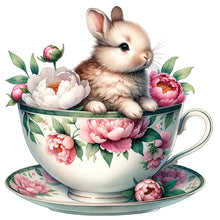 Load image into Gallery viewer, Rabbit And Peony 40*40CM(Canvas) Full Round Drill Diamond Painting
