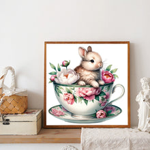 Load image into Gallery viewer, Rabbit And Peony 40*40CM(Canvas) Full Round Drill Diamond Painting
