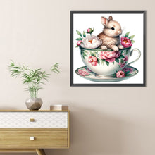 Load image into Gallery viewer, Rabbit And Peony 40*40CM(Canvas) Full Round Drill Diamond Painting
