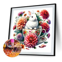 Load image into Gallery viewer, Rabbit And Dahlia 40*40CM(Canvas) Full Round Drill Diamond Painting
