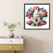 Load image into Gallery viewer, Rabbit And Big Chrysanthemum 40*40CM(Canvas) Full Round Drill Diamond Painting
