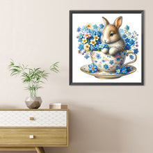 Load image into Gallery viewer, Rabbit And Blue Star Flower 40*40CM(Canvas) Full Round Drill Diamond Painting
