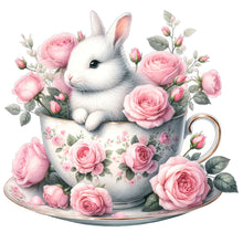 Load image into Gallery viewer, Rabbit And Rose 40*40CM(Canvas) Full Round Drill Diamond Painting
