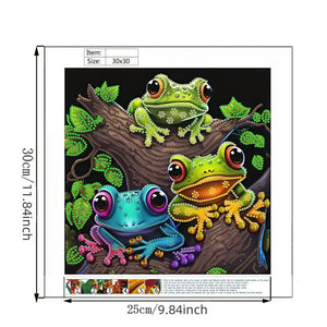 Frogs 30*30CM(Canvas) Partial Special Shaped Drill Diamond Painting