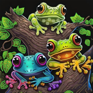 Frogs 30*30CM(Canvas) Partial Special Shaped Drill Diamond Painting