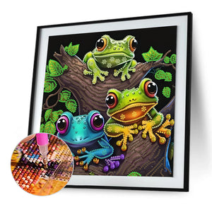 Frogs 30*30CM(Canvas) Partial Special Shaped Drill Diamond Painting