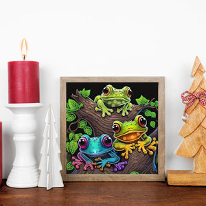 Frogs 30*30CM(Canvas) Partial Special Shaped Drill Diamond Painting