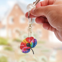 Load image into Gallery viewer, 6PCS 2D Flat DIY Diamond Painting Keychain Double Sided Drill Diamond Art Kits
