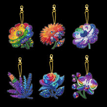 Load image into Gallery viewer, 6PCS 2D Flat DIY Diamond Painting Keychain Double Sided Drill Diamond Art Kits
