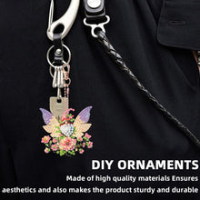 Load image into Gallery viewer, 6PCS 2D Flat DIY Diamond Painting Keychain Double Sided Drill Diamond Art Kits
