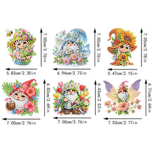 Load image into Gallery viewer, 6PCS 2D Flat DIY Diamond Painting Keychain Double Sided Drill Diamond Art Kits
