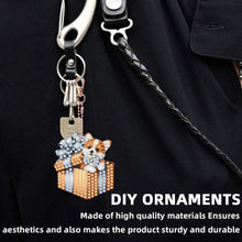 Load image into Gallery viewer, 6PCS 2D Flat DIY Diamond Painting Keychain Double Sided Drill Diamond Art Kits
