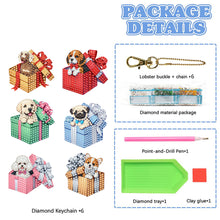 Load image into Gallery viewer, 6PCS 2D Flat DIY Diamond Painting Keychain Double Sided Drill Diamond Art Kits
