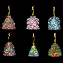 Load image into Gallery viewer, 6PCS 2D Flat DIY Diamond Painting Keychain Double Sided Drill Diamond Art Kits
