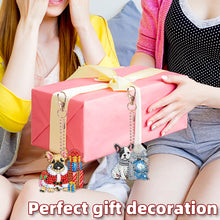 Load image into Gallery viewer, 6PCS 2D Flat DIY Diamond Painting Keychain Double Sided Drill Diamond Art Kits
