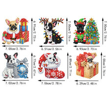 Load image into Gallery viewer, 6PCS 2D Flat DIY Diamond Painting Keychain Double Sided Drill Diamond Art Kits
