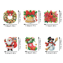 Load image into Gallery viewer, 6PCS 2D Flat DIY Diamond Painting Keychain Double Sided Drill Diamond Art Kits
