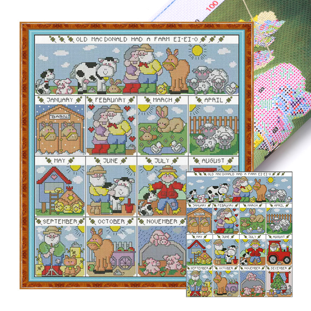 Grandpa'S Manor - 40*45CM 14CT Stamped Cross Stitch (Fairy Brand)