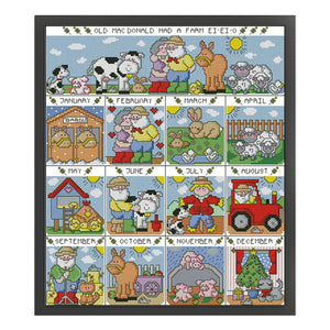 Grandpa'S Manor - 40*45CM 14CT Stamped Cross Stitch (Fairy Brand)